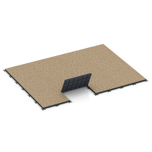 Typische Verlegung oder Einbausituation für den Artikel 7149 von WARCO - Outdoor Gym Flooring, Farbton Rattan in der Abmessung 60 x 60 x 4 cm | 0,36 m².