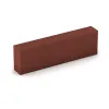 Foto der hinteren Seite vom unsymmetrischen WARCO-Formteil 2597: Rubber kerbstone (Solid step), Design Brick red, Maße 1000 x 300 x 150 mm.