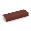Foto der hinteren Seite vom unsymmetrischen WARCO-Formteil 2606: Rubber Edge Liner, Design Brick red, Maße 100 × 40 cm | 5/15 cm.